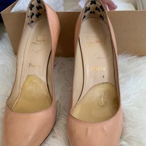 Used condition Christian Louboutin nude pumps size 37.5
